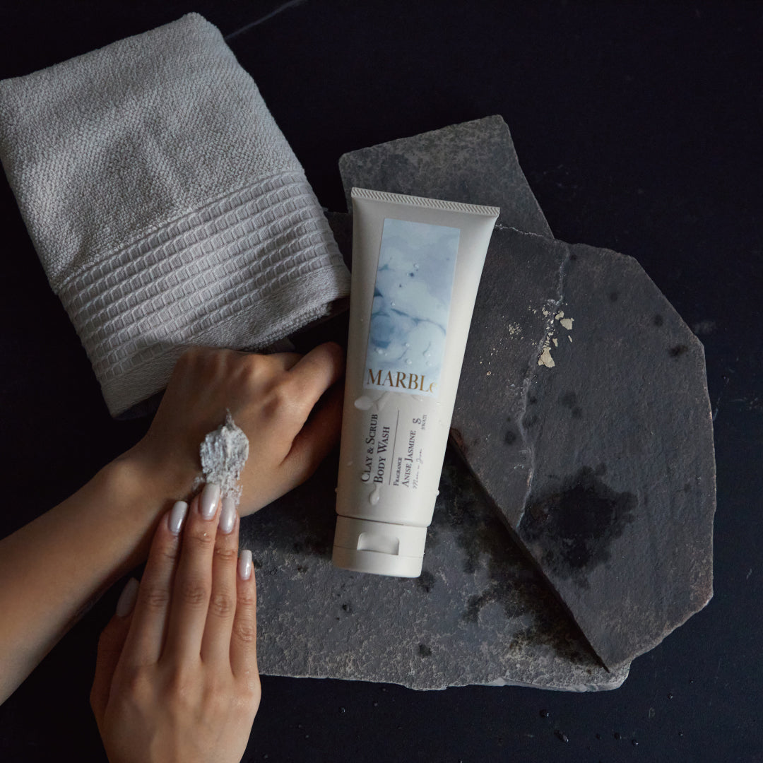 CLAY & SCRUB BODY WASH+RAW BODY MILK & BATH(ANISE JASMINEの香り)