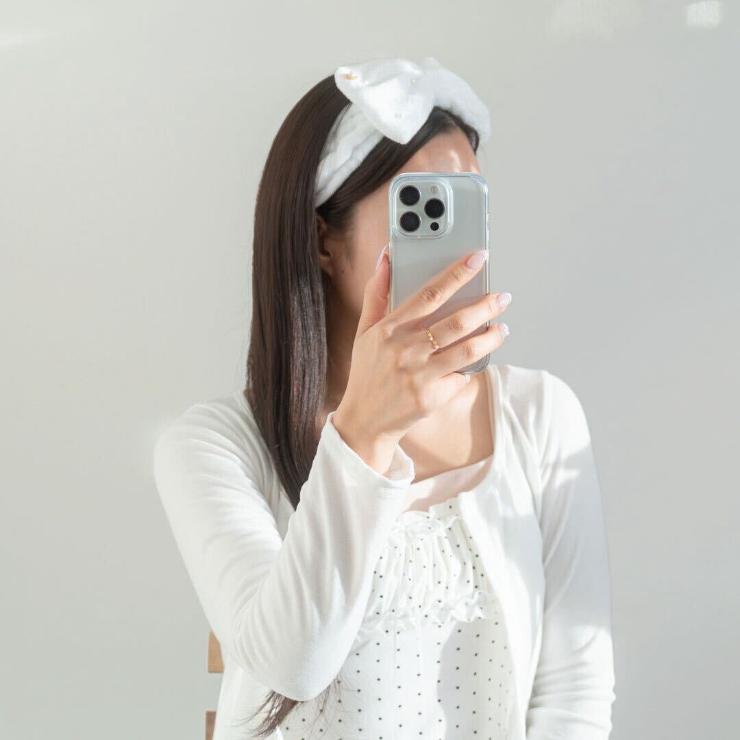 SWATi Pearl Hair Band & Clear Pouch(Pearl White)