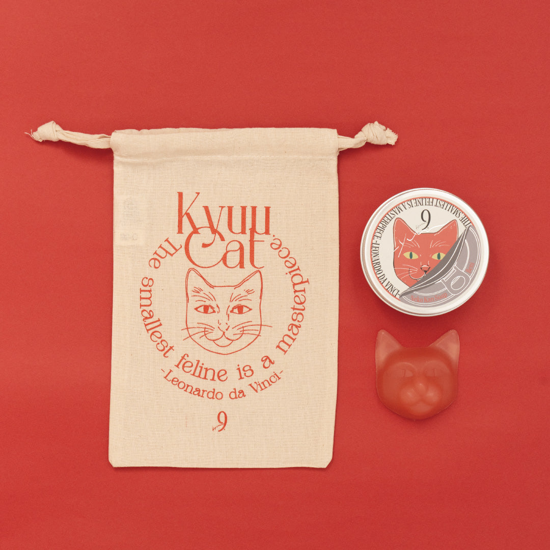 《数量限定》 ネコ缶SOAP《Beni》&猫巾着セット