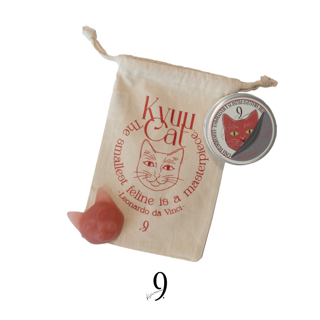 《数量限定》 ネコ缶SOAP《Beni》&猫巾着セット