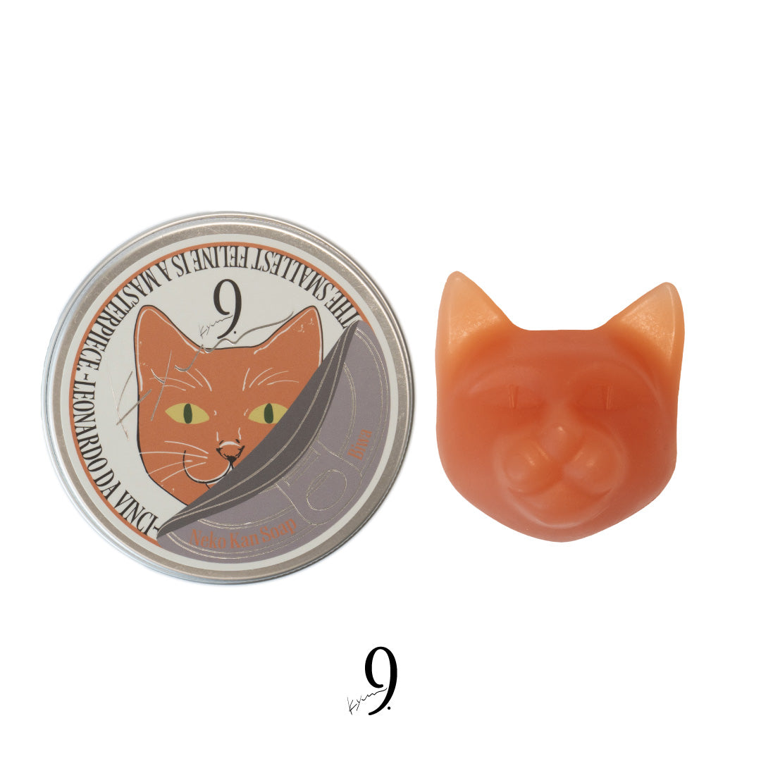 《数量限定》 ネコ缶SOAP《Biwa》&猫巾着セット