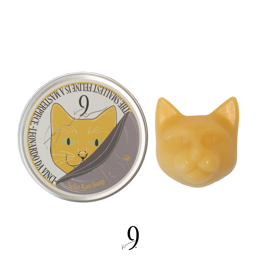 《数量限定》 ネコ缶SOAP《Ki》&猫巾着セット
