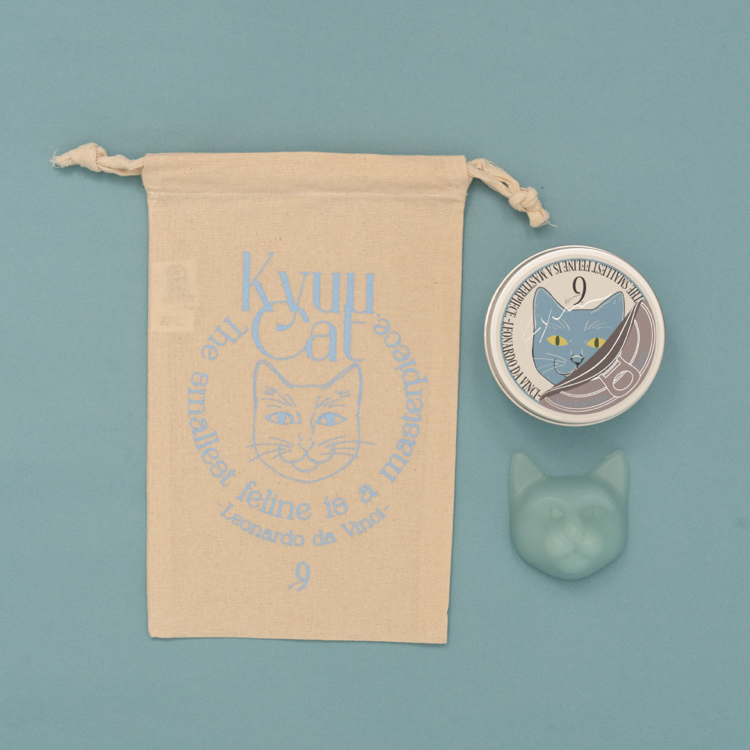 《数量限定》 ネコ缶SOAP《Sora》&猫巾着セット