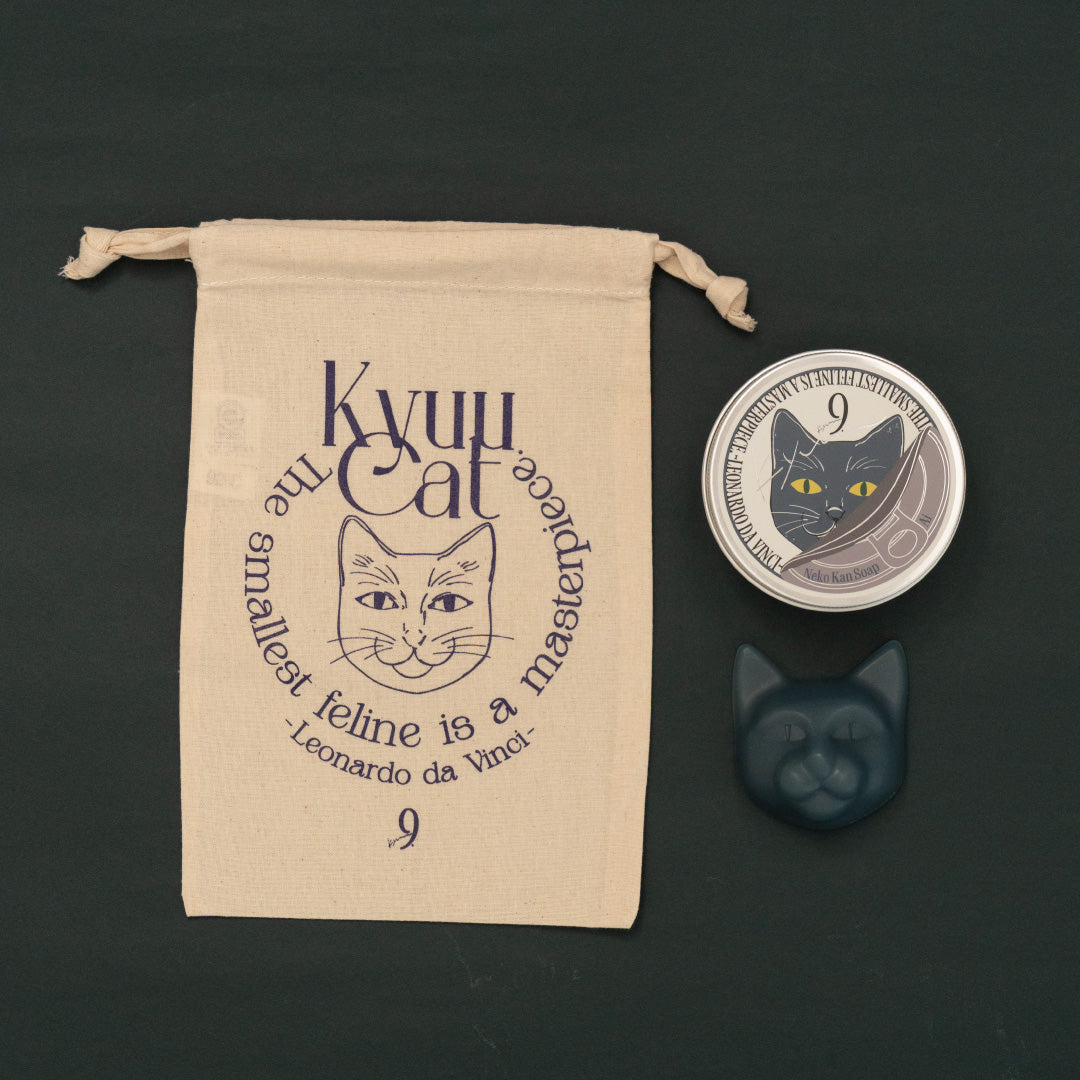 《数量限定》 ネコ缶SOAP《Ai》&猫巾着セット