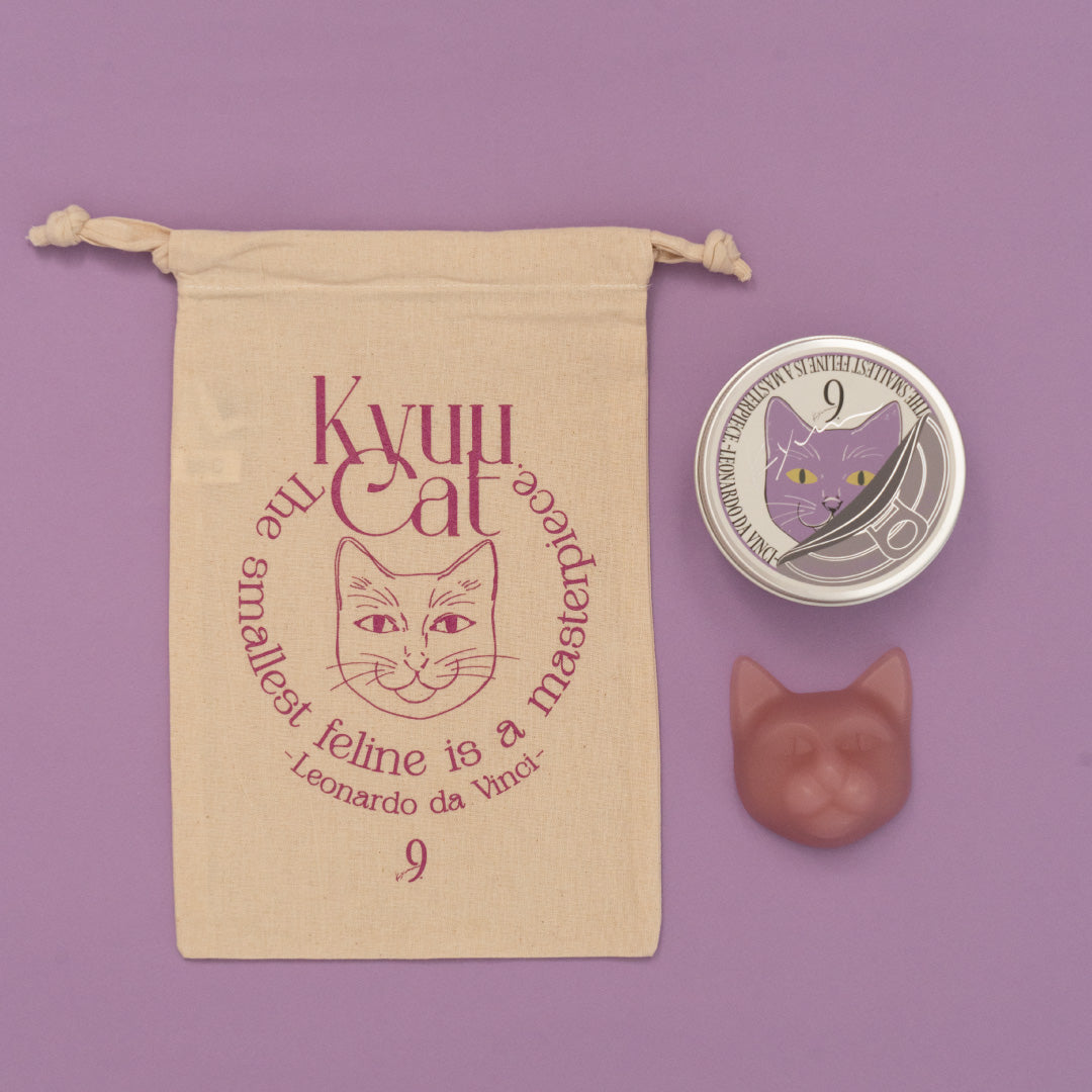 《数量限定》 ネコ缶SOAP《fuji》&猫巾着セット