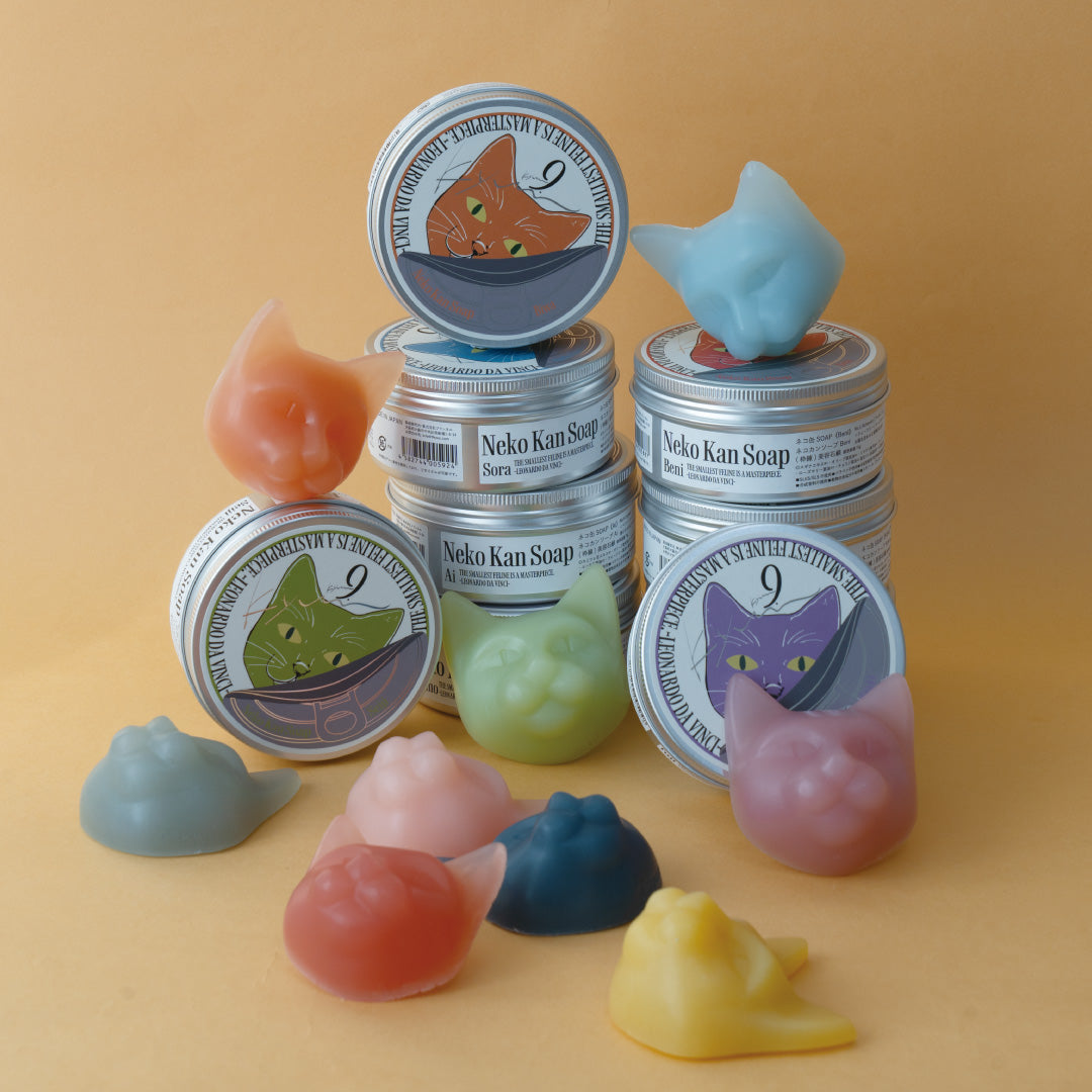 《数量限定》 ネコ缶SOAP《Seiji》&猫巾着セット