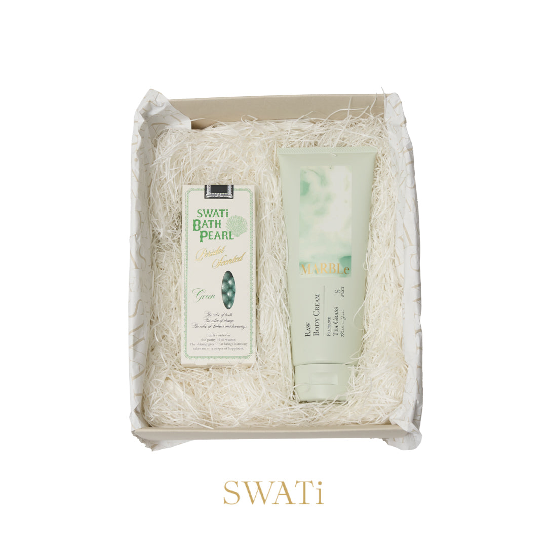 【F.room限定】SWATi GIFT BOX/入浴料(ｸﾞﾘｰﾝ)&ﾎﾞﾃﾞｨｸﾘｰﾑ