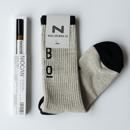 【数量限定】NIOCAN & HOiSUM《奈良醸造コラボソックス(25-28cm)》