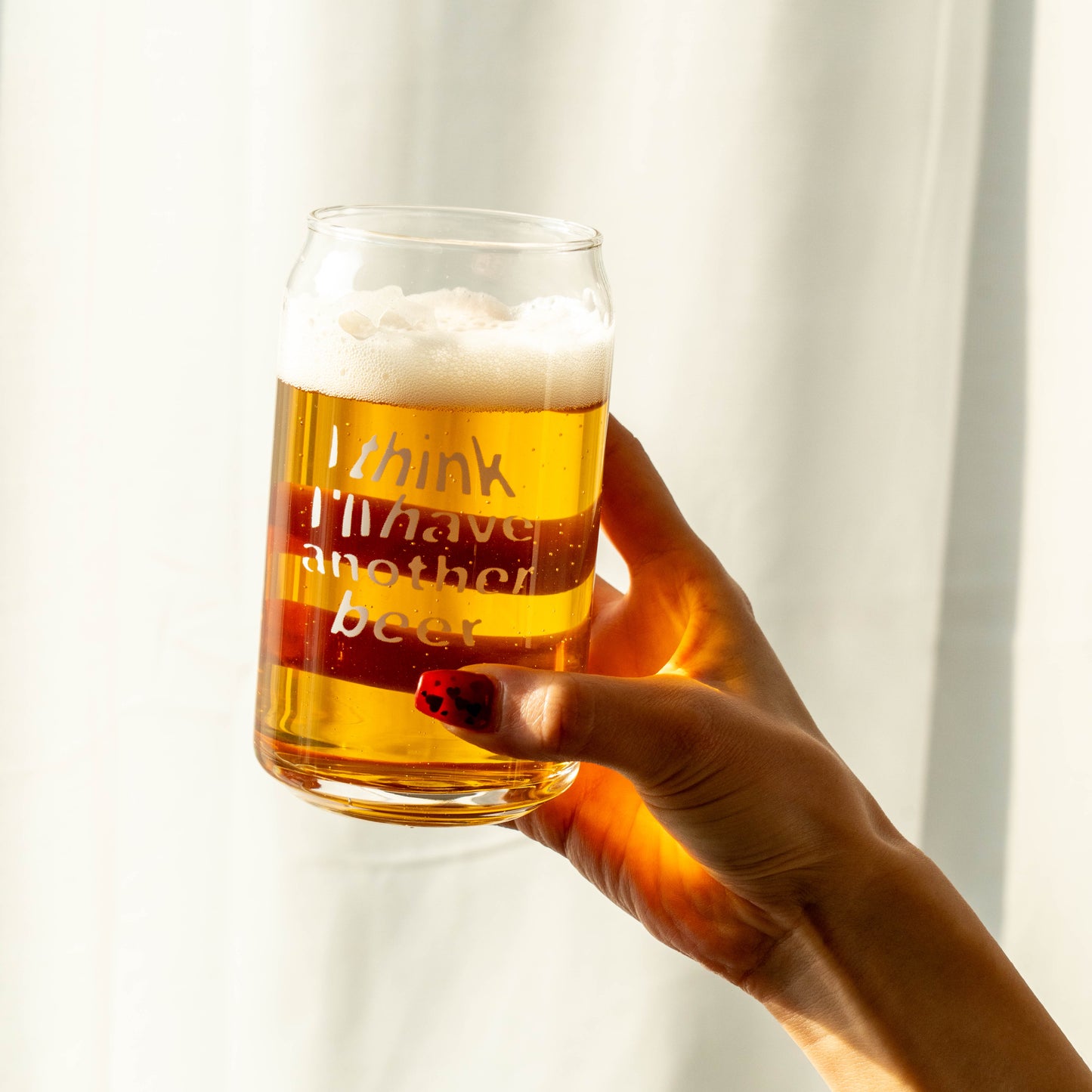 DRUNK BEER GLASS (WHITE)