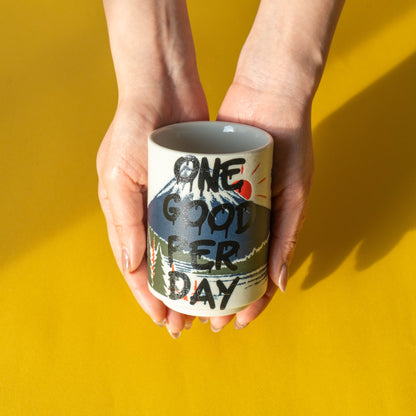 TC,FUJI　湯呑み　(AO)