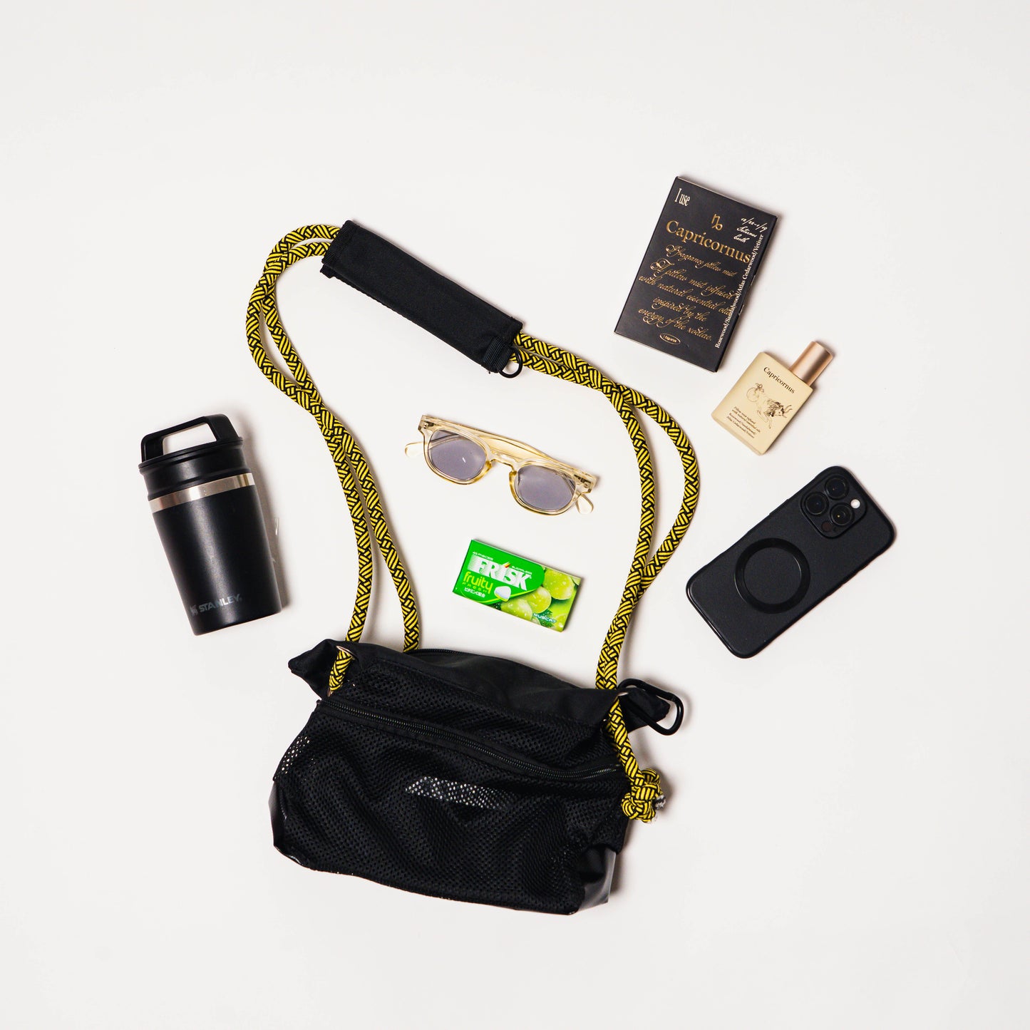 CYCLE MESH MINI BAG  (BLACK)