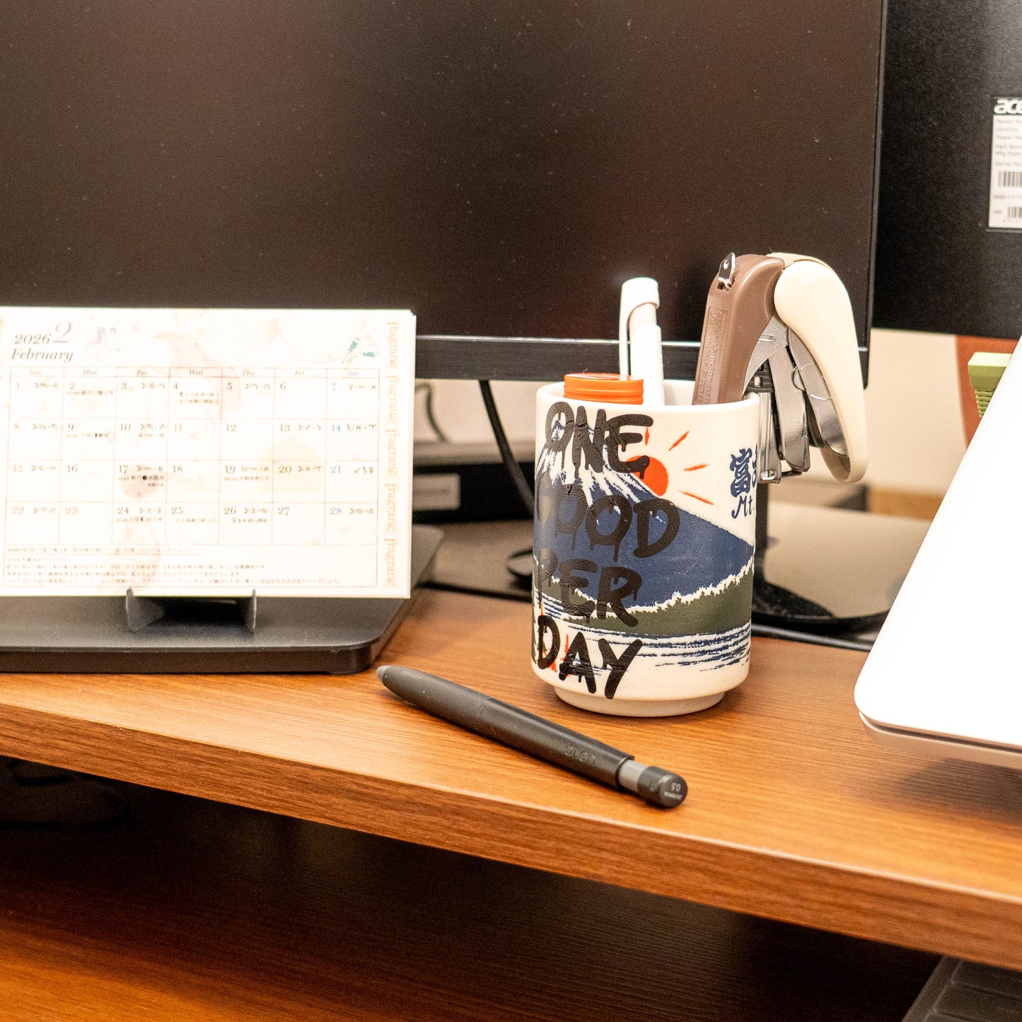 TC,FUJI　湯呑み　(AO)