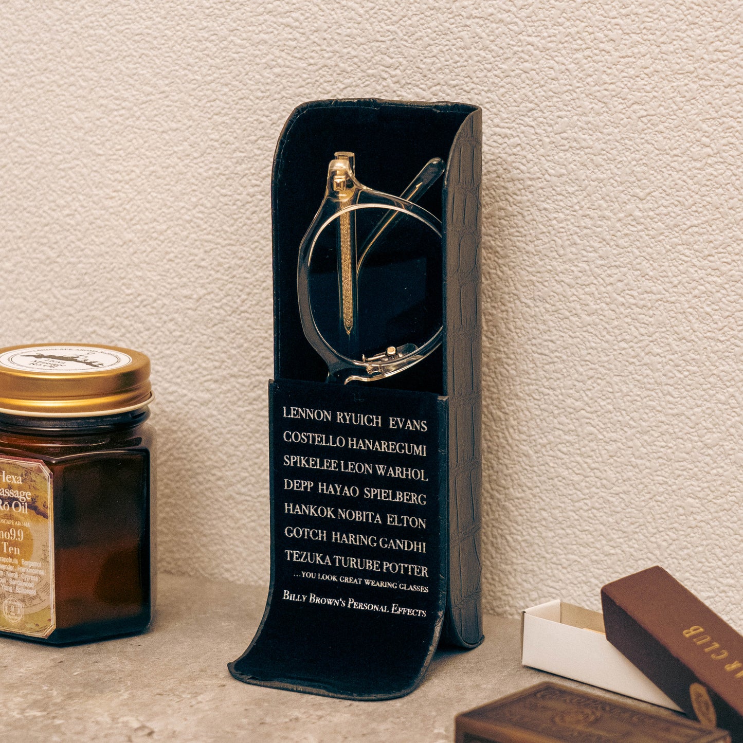 2WAY GLASSESS STAND (BLACK)