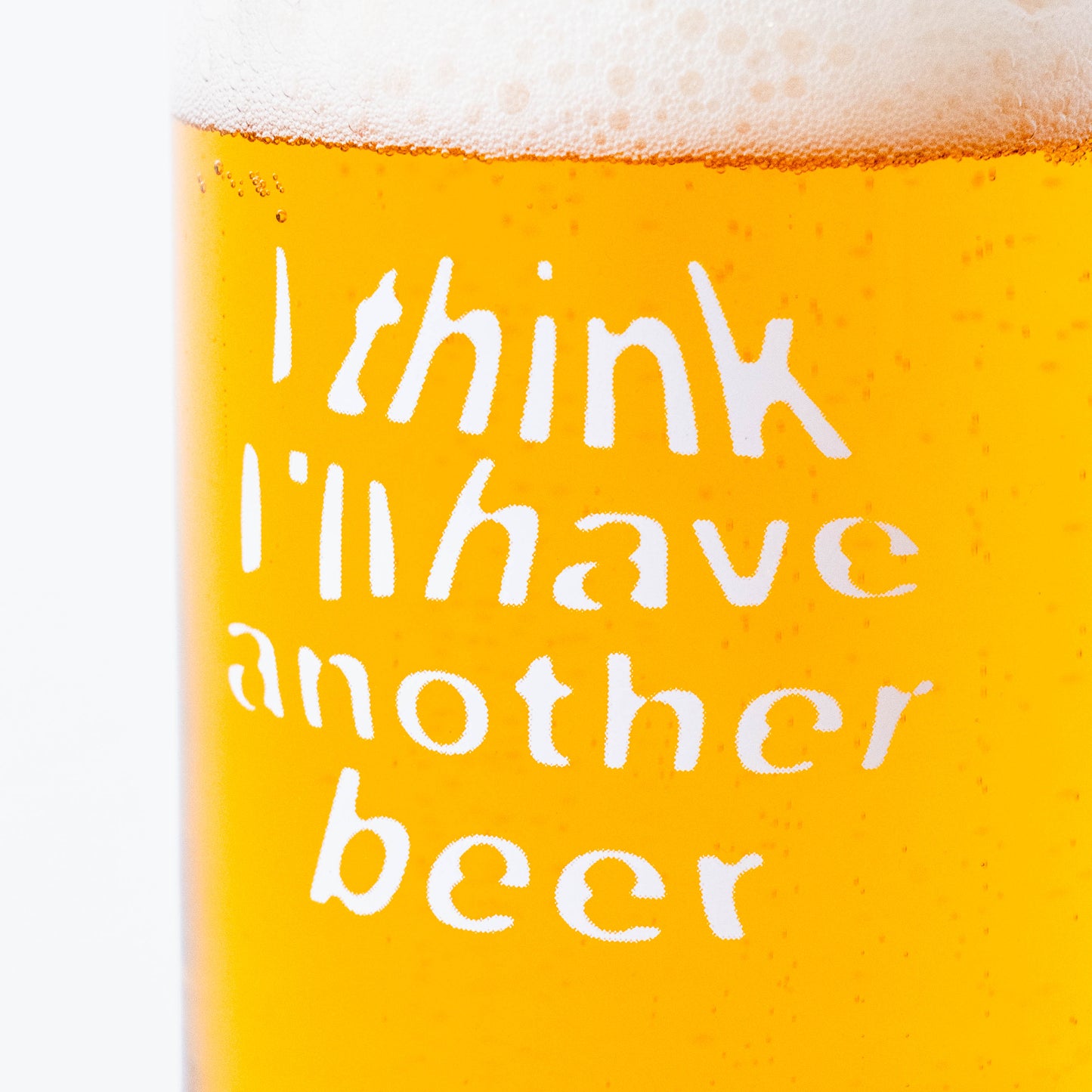 DRUNK BEER GLASS (WHITE)