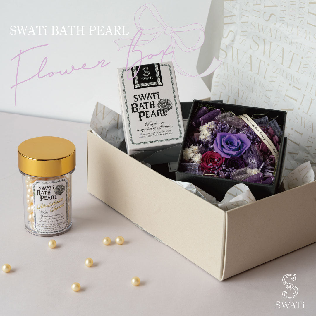【F.room限定】Flower Box「SWATi BATH PEARL(M)ﾎﾜｲﾄ」