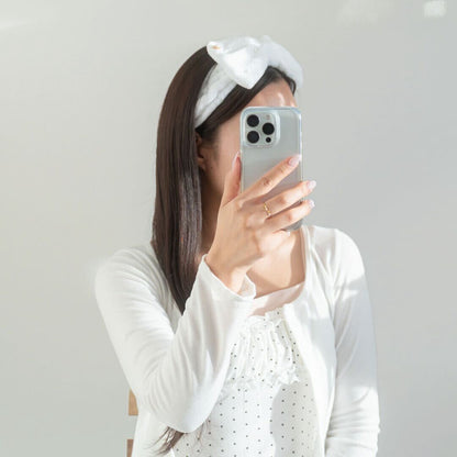 SWATi Pearl Hair Band & Clear Pouch（Pearl White)