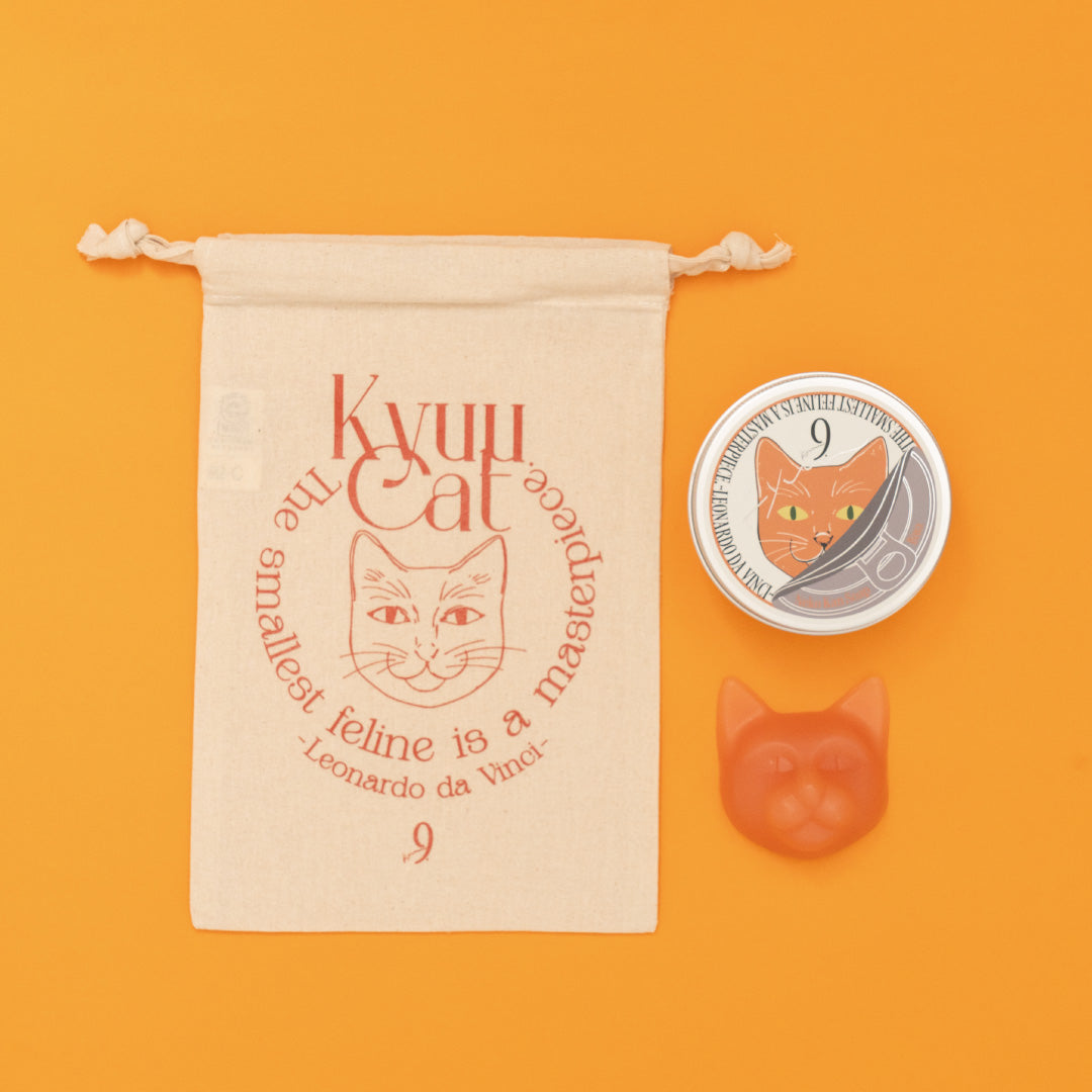 《数量限定》 ネコ缶SOAP《Biwa》＆猫巾着セット