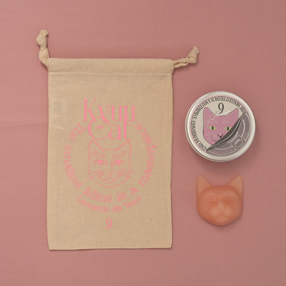 《数量限定》 ネコ缶SOAP《Momo》＆猫巾着セット