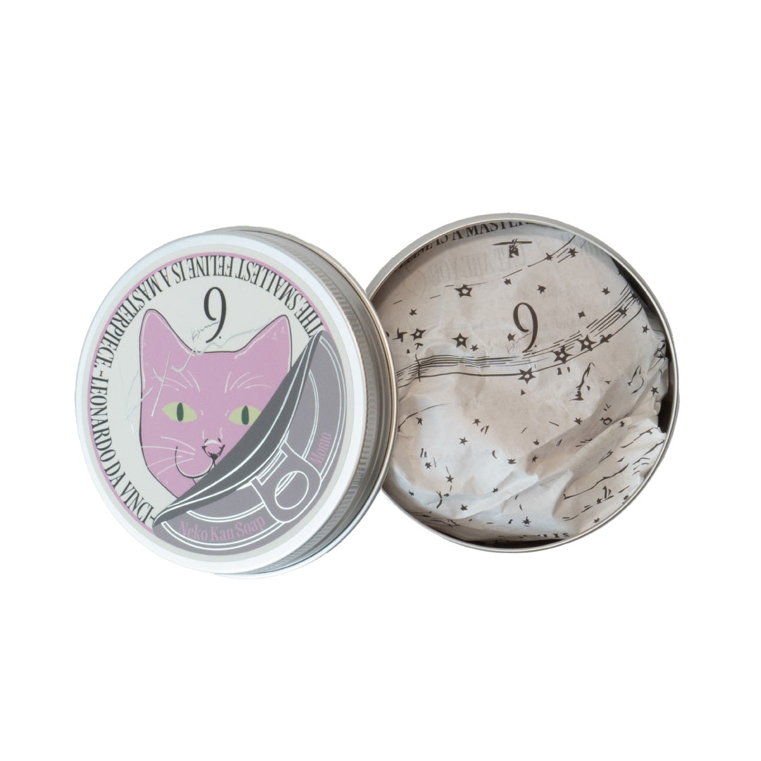 《数量限定》 ネコ缶SOAP《Momo》＆猫巾着セット