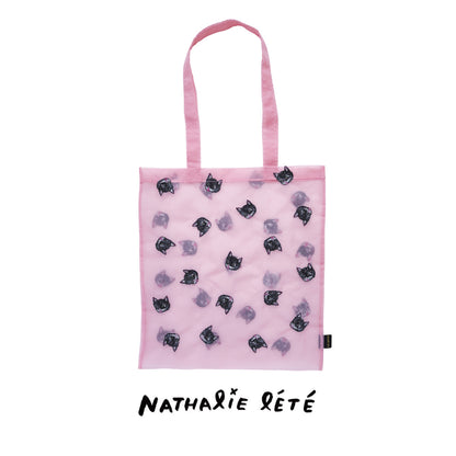 〈Nathalie Lete〉Organdy Tote bag Black cat