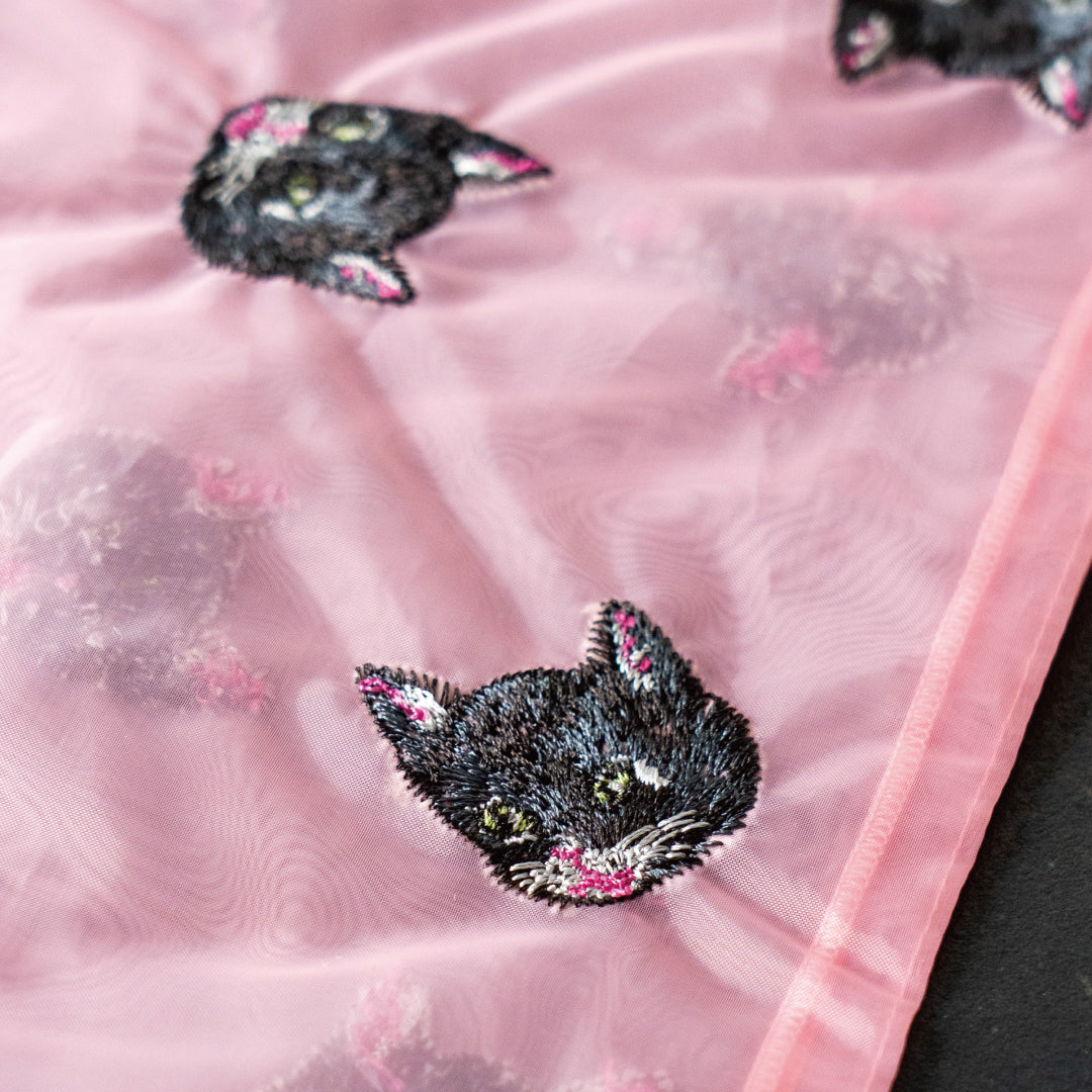 〈Nathalie Lete〉Organdy Tote bag Black cat