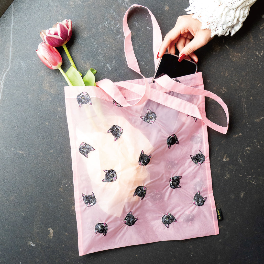 Nathalie Lete〉Organdy Tote bag Black cat – F.room ONLINE STORE