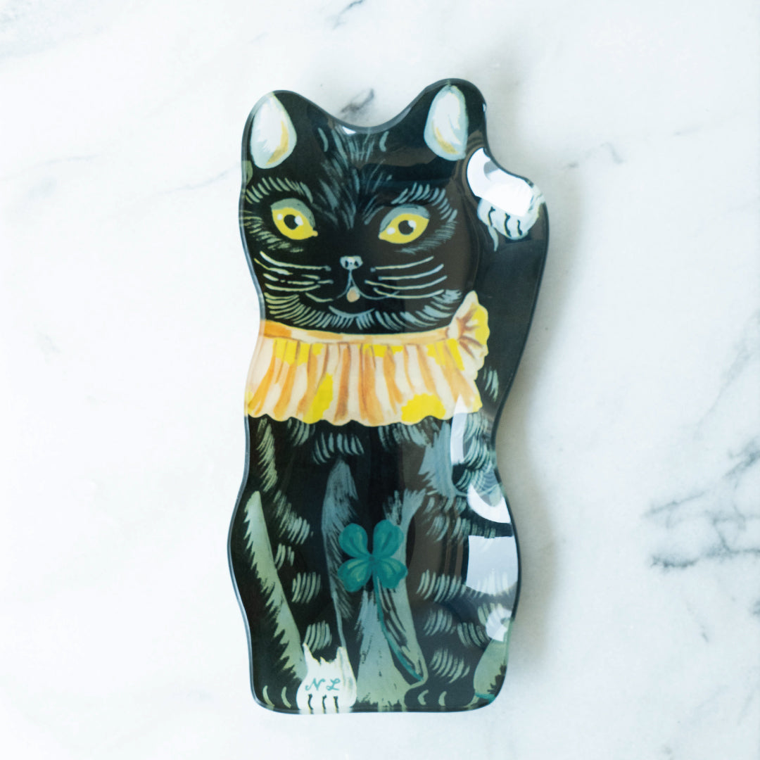 Nathalie Lete〉Glass Lucky cat-BK – F.room ONLINE STORE
