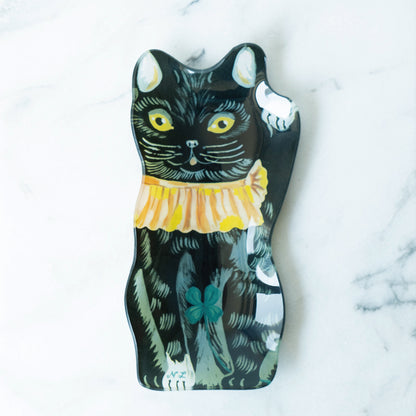 〈Nathalie Lete〉Glass Lucky cat-BK