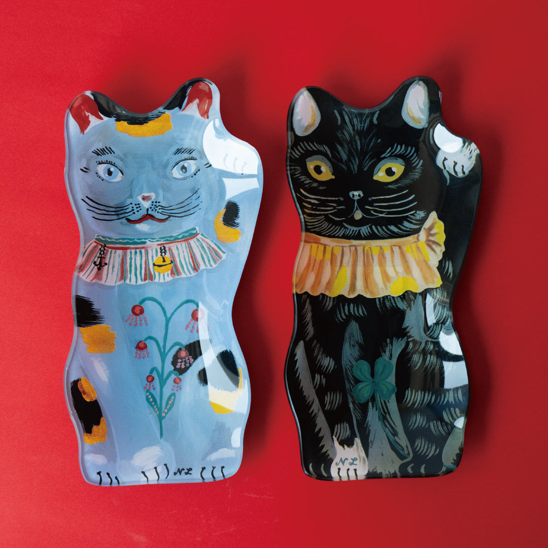 Nathalie Lete〉Glass Lucky cat-BK – F.room ONLINE STORE