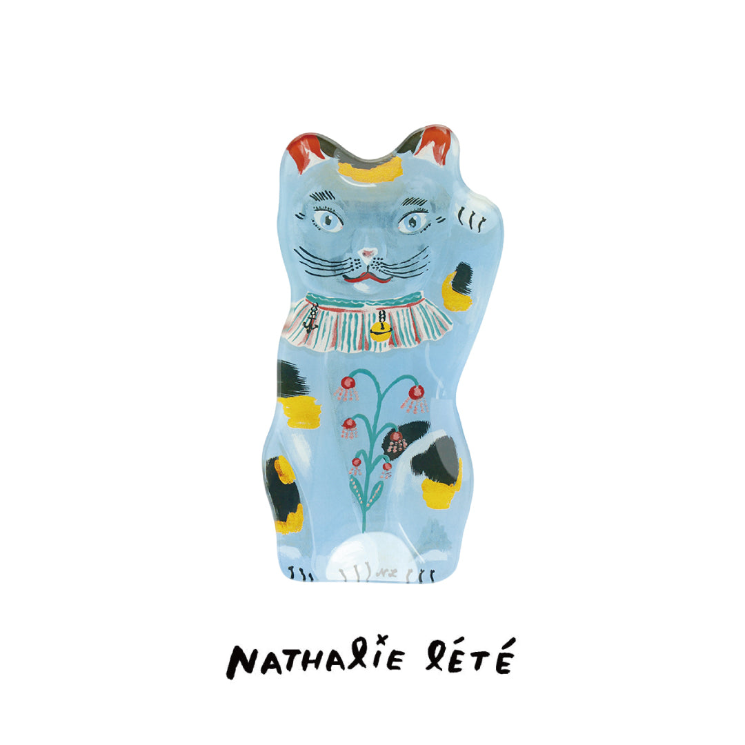 Nathalie Lete〉Glass Lucky cat-BL – F.room ONLINE STORE