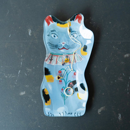 〈Nathalie Lete〉Glass Lucky cat-BL