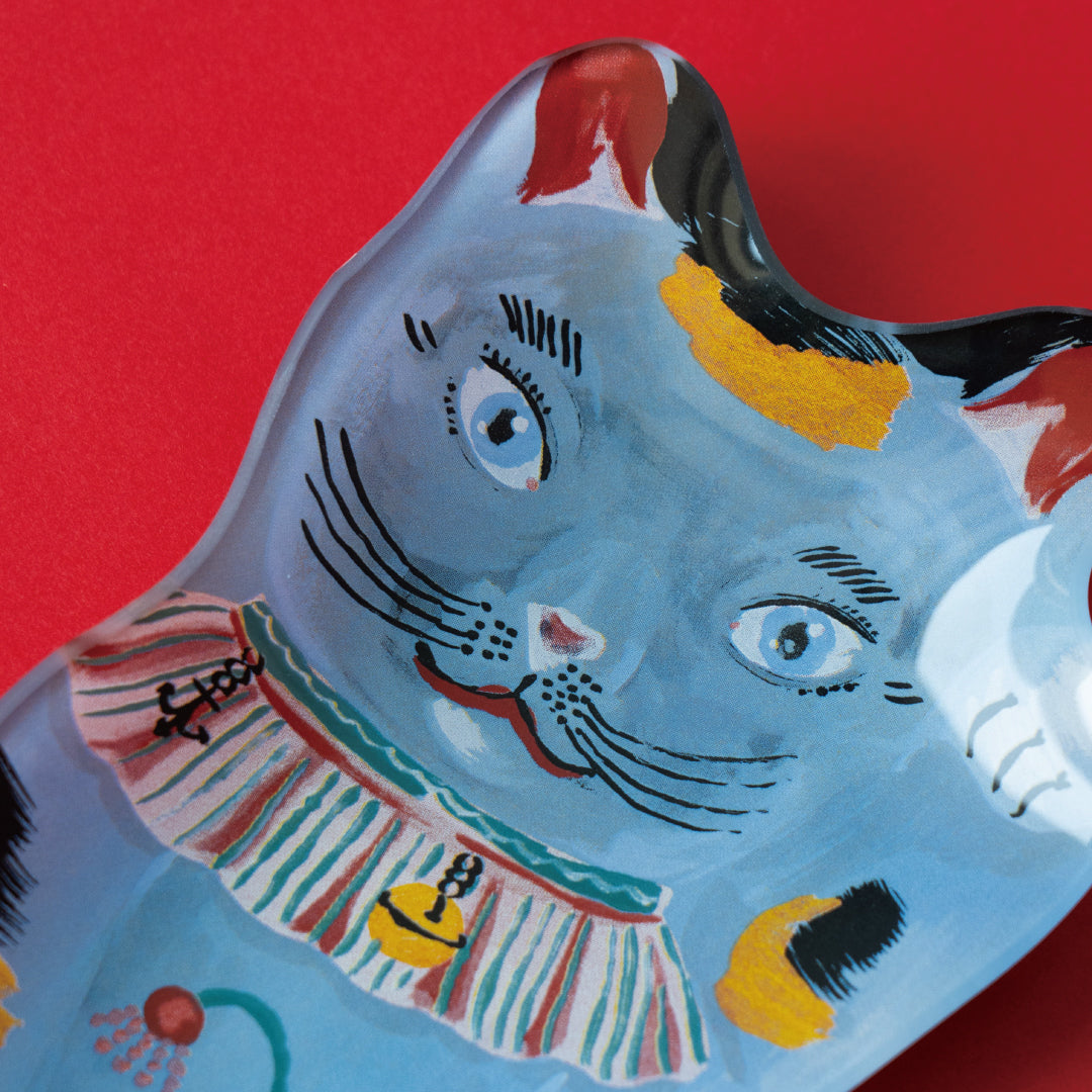 Nathalie Lete〉Glass Lucky cat-BL – F.room ONLINE STORE