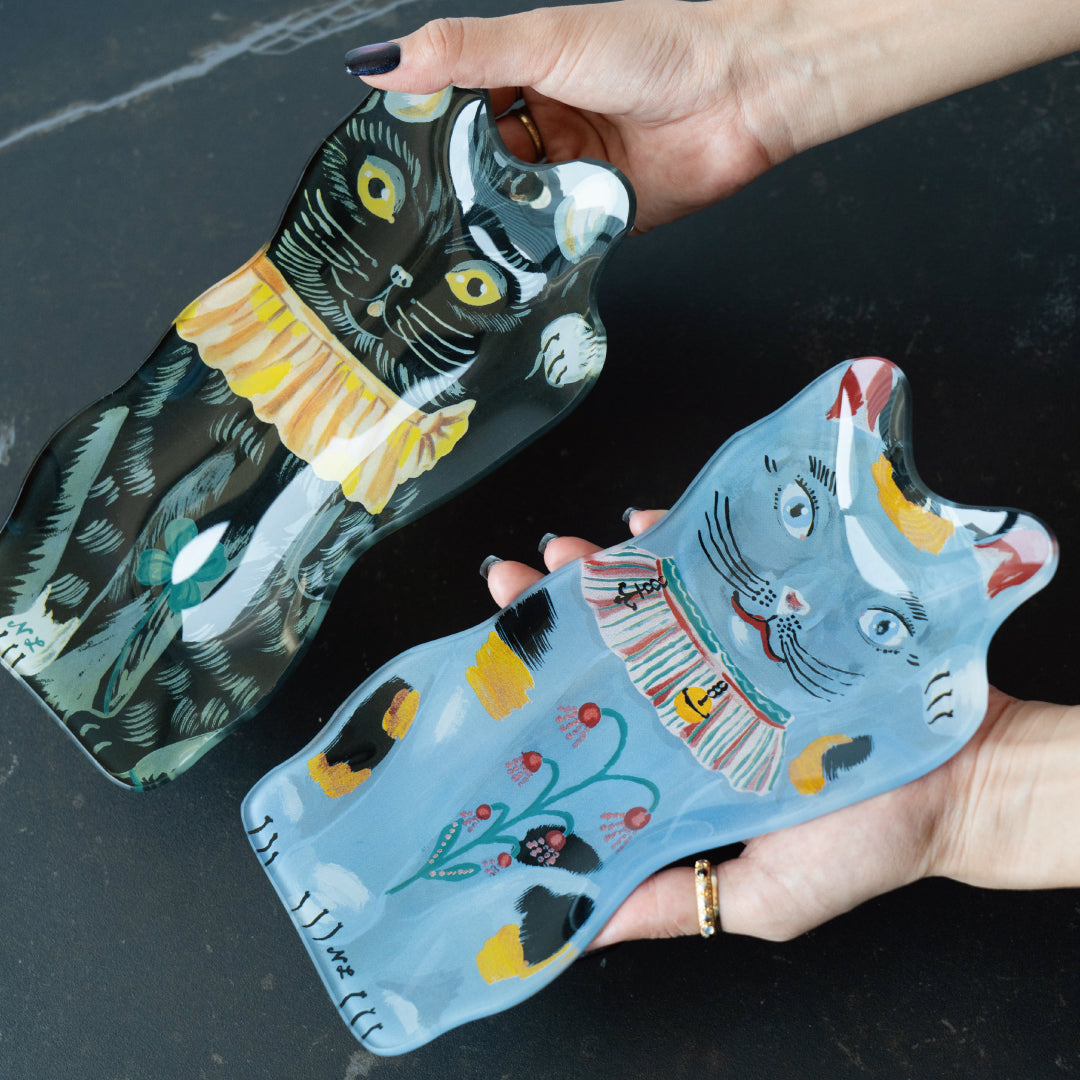 Nathalie Lete〉Glass Lucky cat-BL – F.room ONLINE STORE