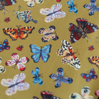 〈Nathalie Lete〉Satin drawstring pouch Butterfly
