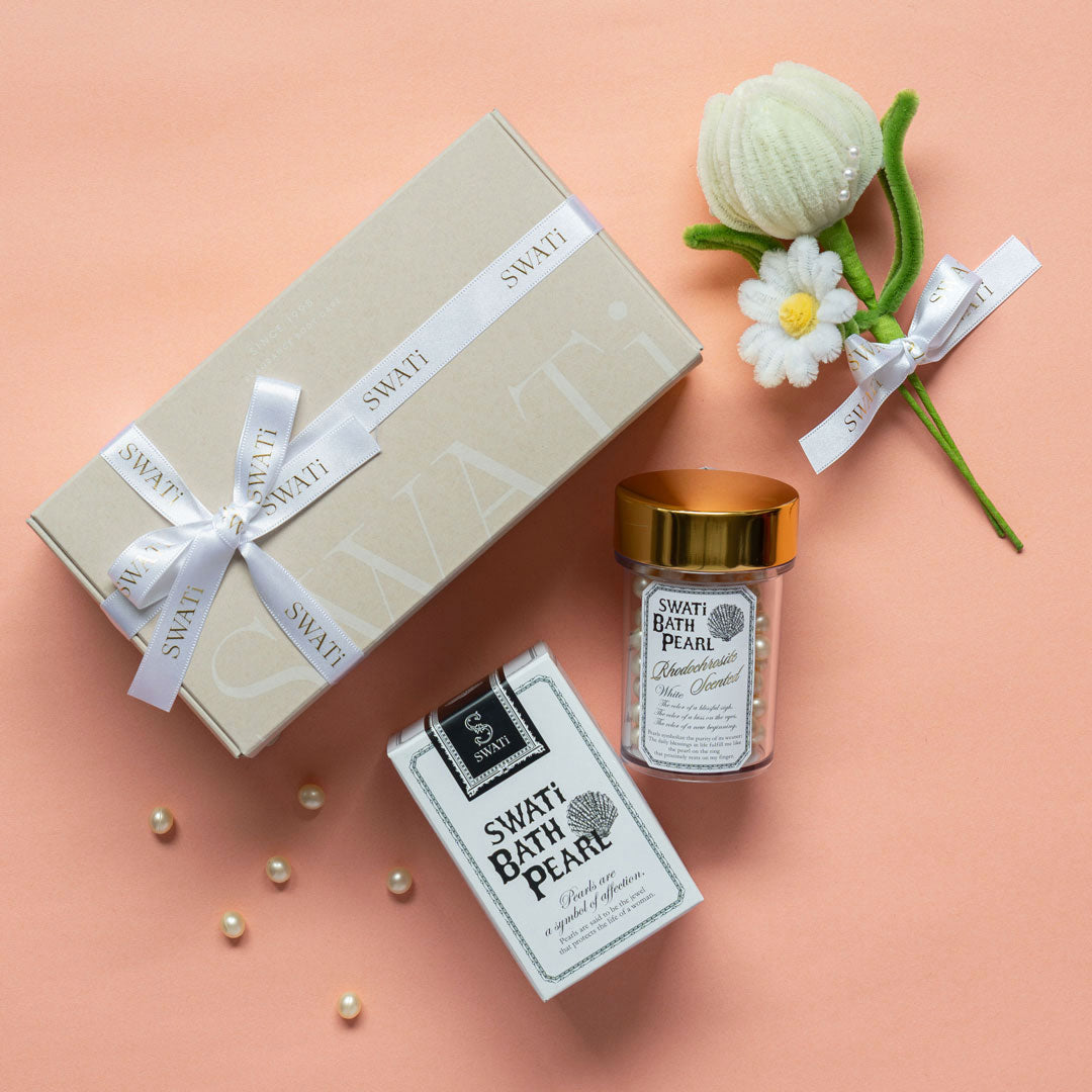 SWATi BATH PEARL & 미니 부케 박스 M (White)