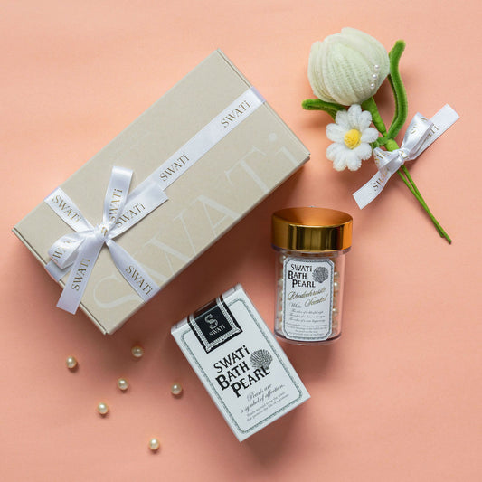 SWATi BATH PEARL & Mini Bouquet Box M (White)