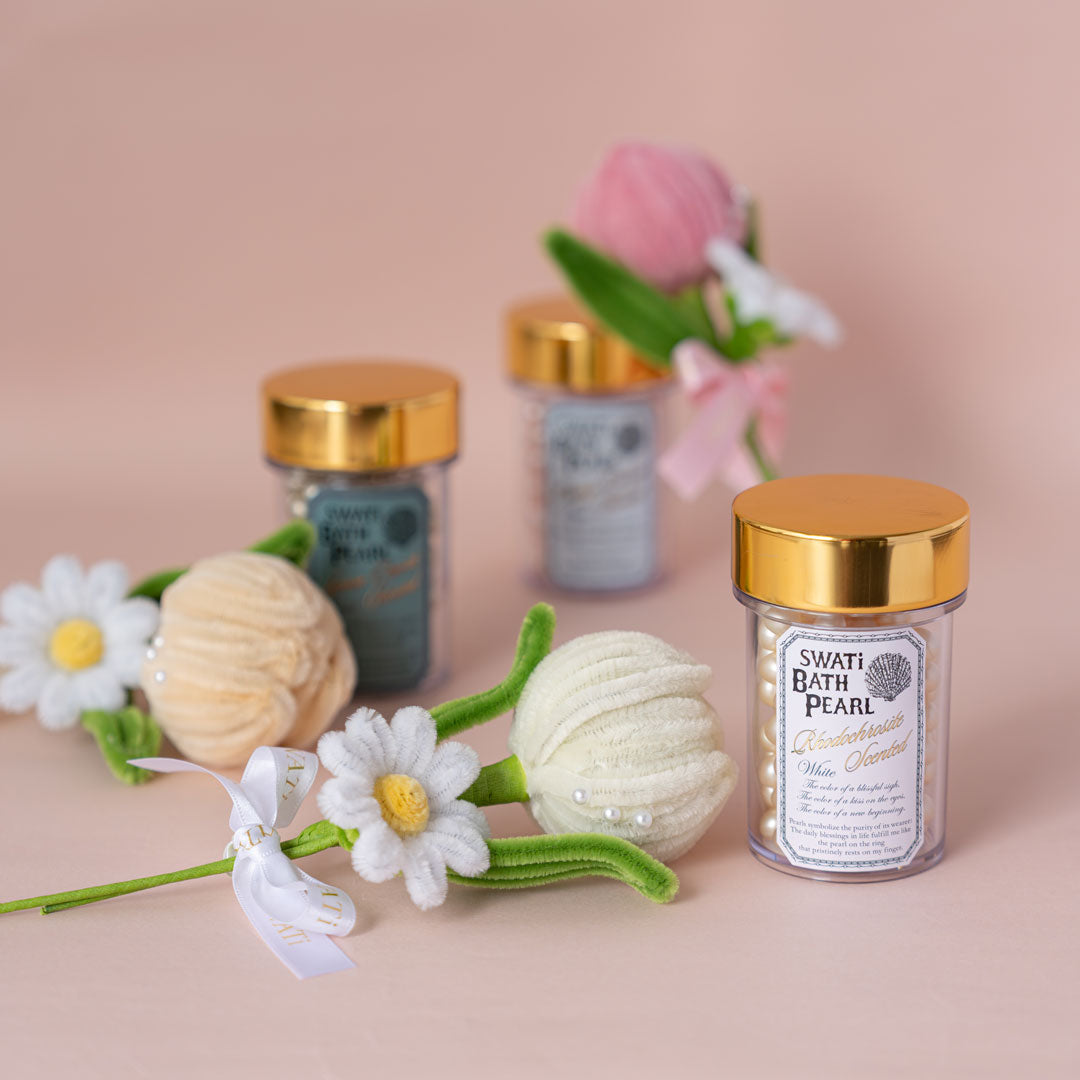 SWATi BATH PEARL & 미니 부케 박스 M (White)