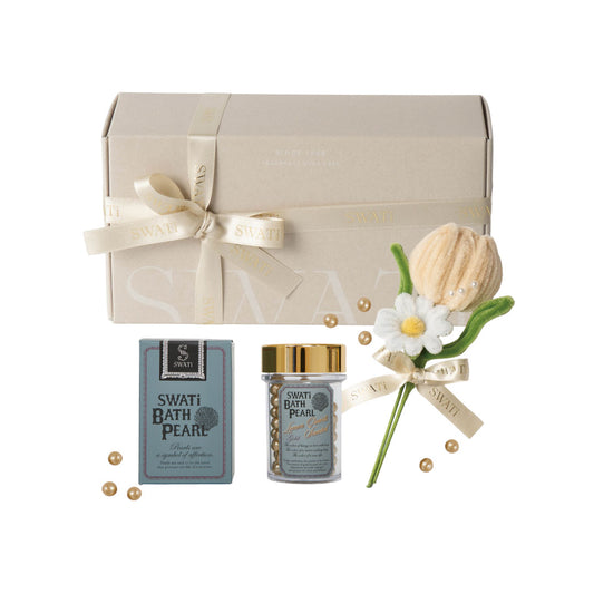 SWATi BATH PEARL & 미니 부케 박스 M (골드)