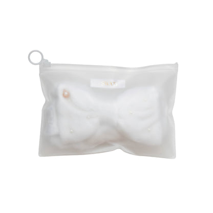 SWATi Pearl Hair Band & Clear Pouch（Pearl White)