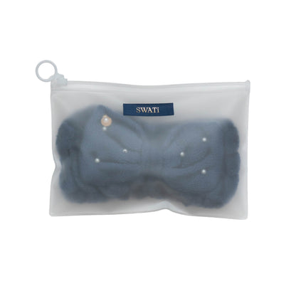 SWATi Pearl Hair Band & Clear Pouch（Navy Blue）