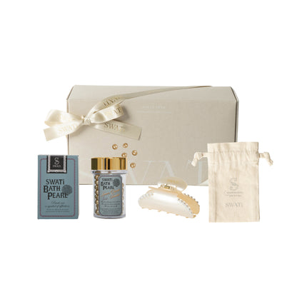 【Gift BOX】SWATi BATH PEARL® & HAIR ACCESSORY（GOLD）