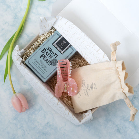 【Gift BOX】SWATi BATH PEARL® & HAIR ACCESSORY（PINK）