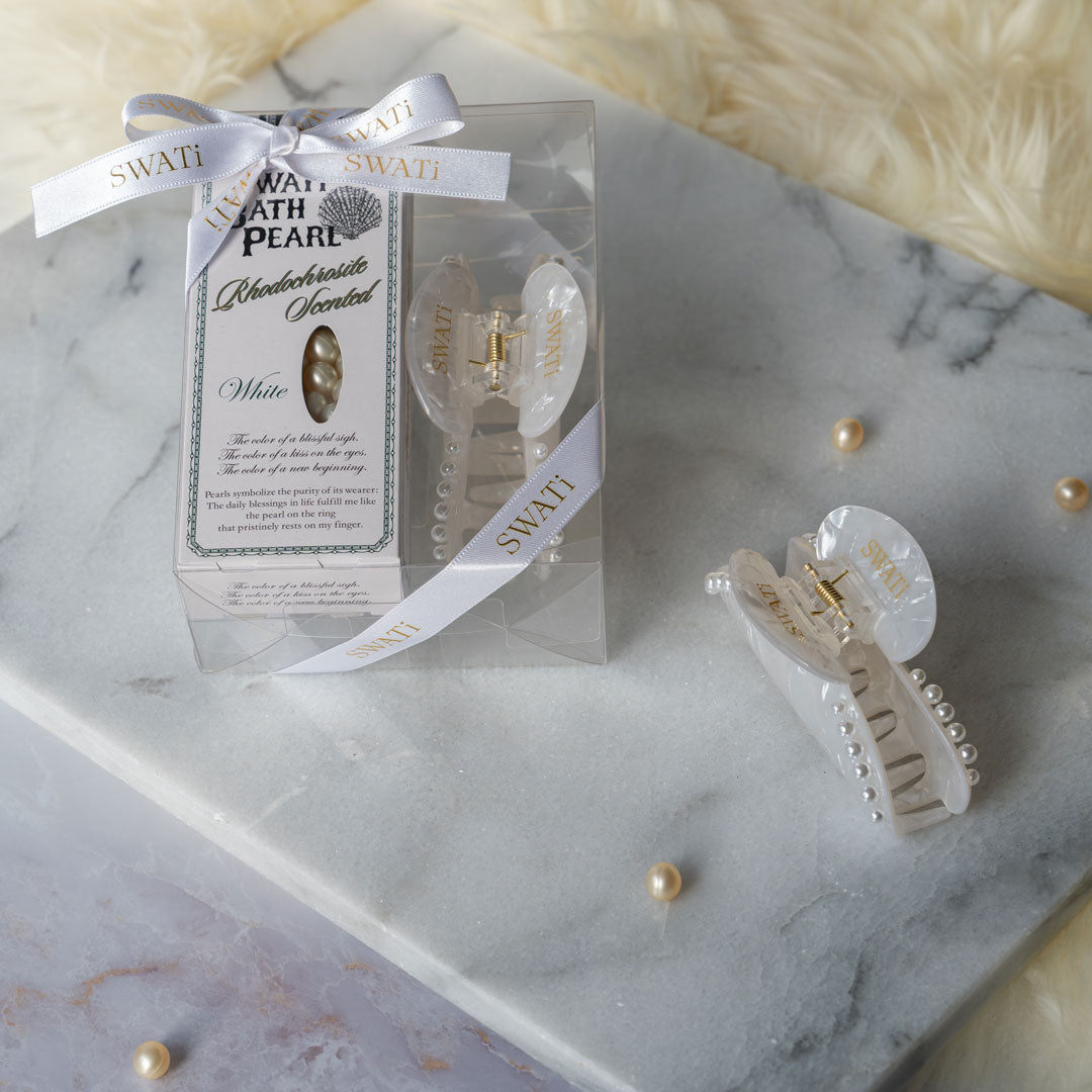 SWATi BATH PEARL® & HAIR ACCESSORY（WHITE）